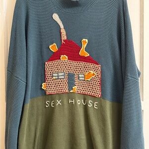 Fashion Brand Company Sex House on Fire Sweater XL